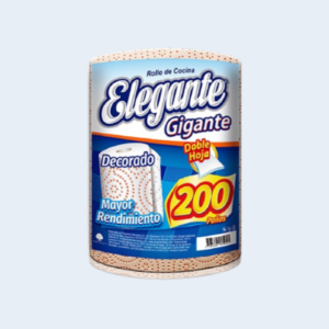 ROLLO DE COCINA ELEGANTE GIGANTE D/H DECORADO 200 PAÑOS