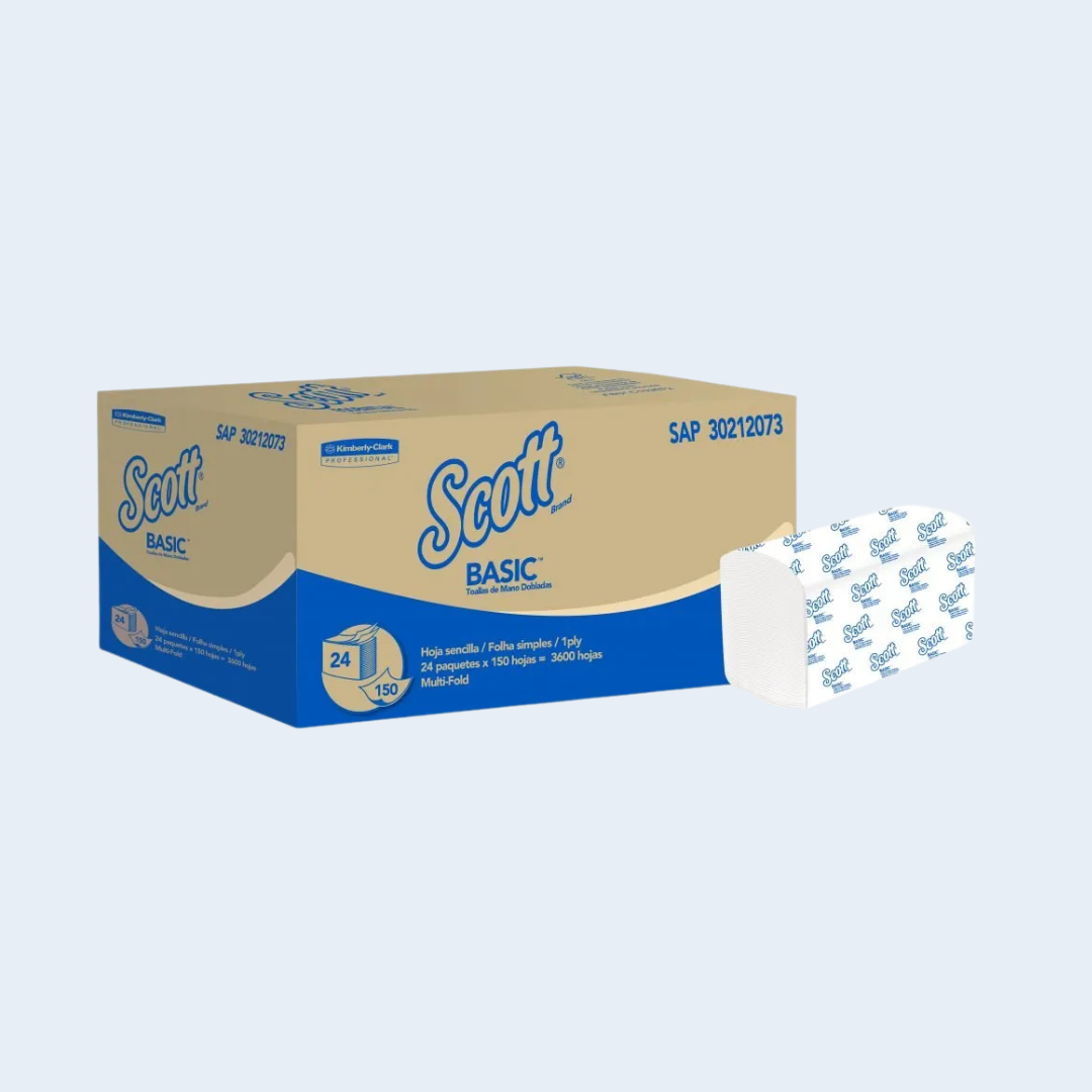 KCP SCOTT TOALLA DE MANO AIRFLEX INT. MULTI-FOLD 24 PAQ. x 150 HOJAS